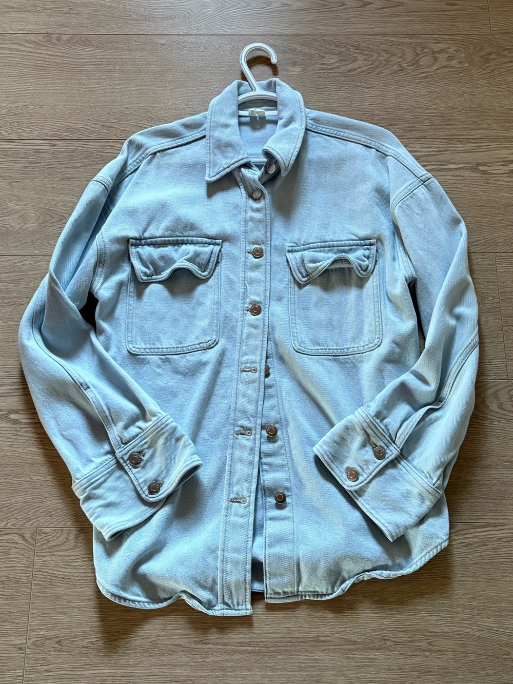 ARKET Light Wash Denim Shirt Jacket